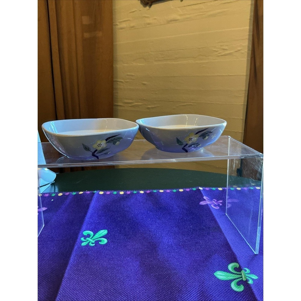 Set Of 2 Vintage 1940s‎ Weil Ware Blossom Fruit/Dessert Bowls